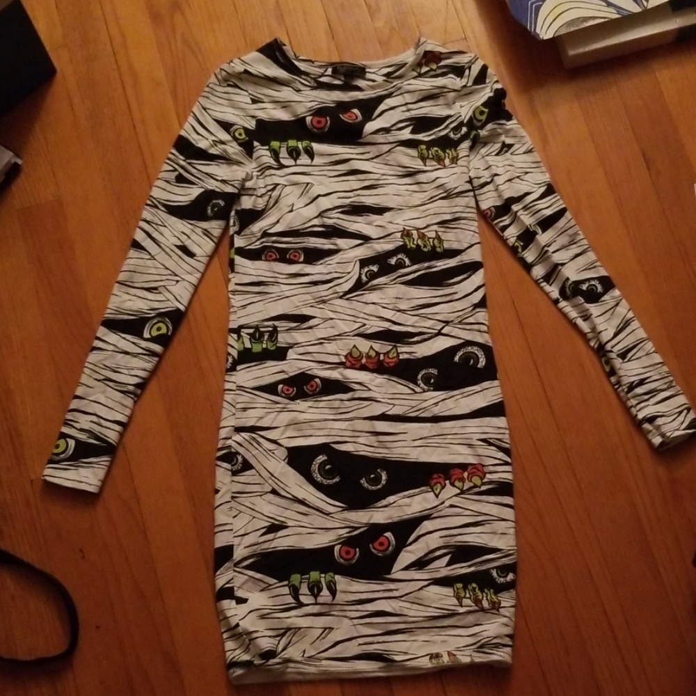 Topshop Halloween Mummy Bodycon Midi Dress